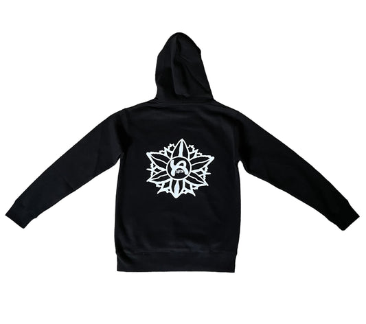 Flower Logo Hooded Sweatshirt Black